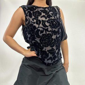 Vintage Louben Canada Sheet Delicate  Lace Floral Tank